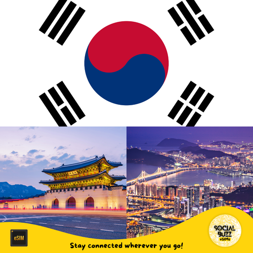 Plan de datos de Internet eSIM de Corea del Sur