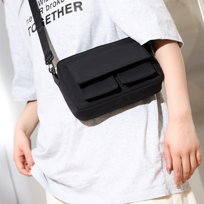 Men's Shoulder Bag Lightweight Nylon Cloth Bag Simple Student Travel Leisure Messenger Bag