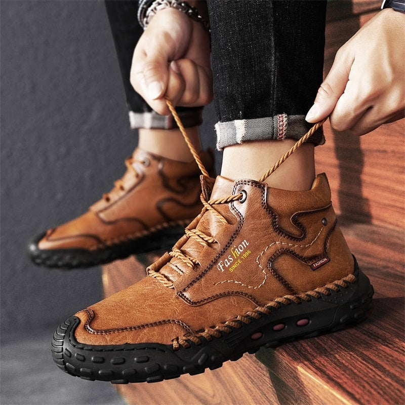 Bottes Martin pour hommes à semelles épaisses, bottes de neige, bottines chaudes