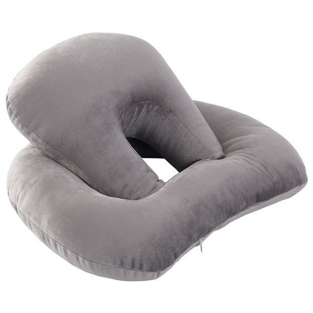 Almohada de escritorio en forma de U para la siesta, soporte para el cuello, cojín para asiento, reposacabezas, almohada de viaje para el cuello con reposabrazos