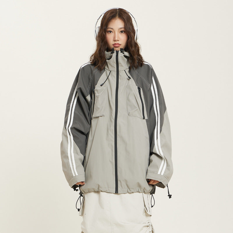 Waterproof Jacket Coat Female Stitching