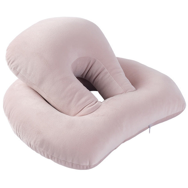 Almohada de escritorio en forma de U para la siesta, soporte para el cuello, cojín para asiento, reposacabezas, almohada de viaje para el cuello con reposabrazos