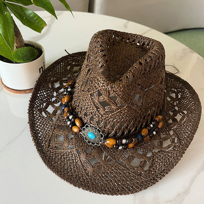 Bohemian Shell Straw Summer Beach Ethnic Style Hollow Sun Hat