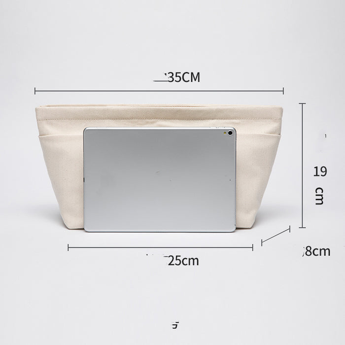 Cotton Canvas Travel Organizer Bag For Makeup