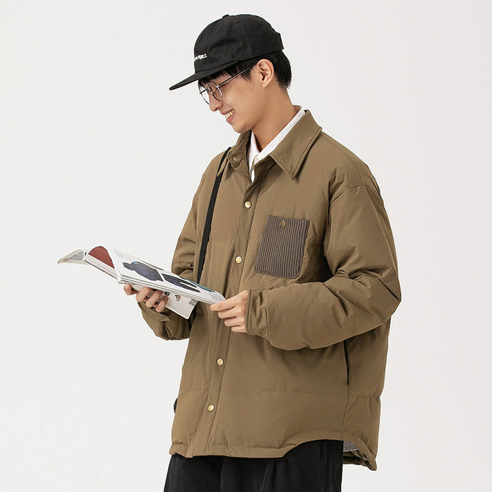 Men's Fashionable Waterproof Light Shirt Down Jacket