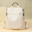 Womens Travel Commuter All-Match Simple Backpack Premium Textured Shoulder Bag