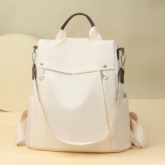 Womens Travel Commuter All-Match Simple Backpack Premium Textured Shoulder Bag