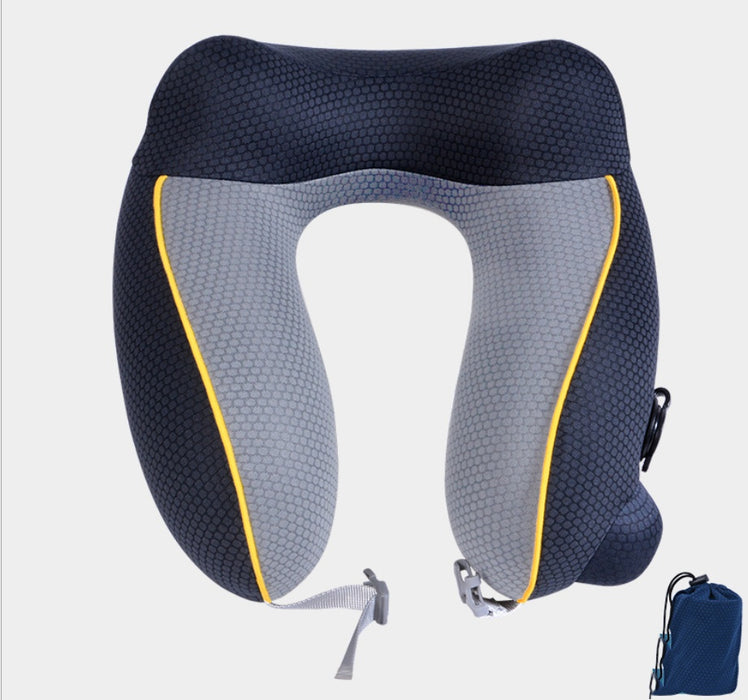 Oreiller de voyage gonflable en forme de U