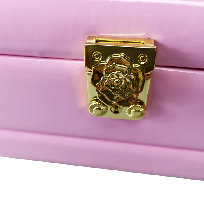 Boîte à bijoux portable de voyage avec organisateur pour boucles d'oreilles, bagues et colliers