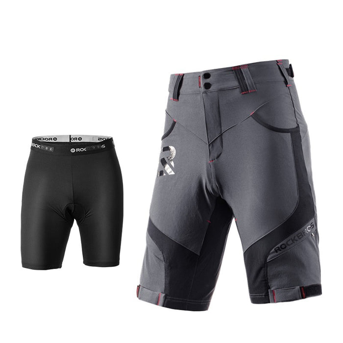 Pantalon de cyclisme d'été pour homme, respirant et à séchage rapide, double couche, idéal pour les sports de montagne et d'été.