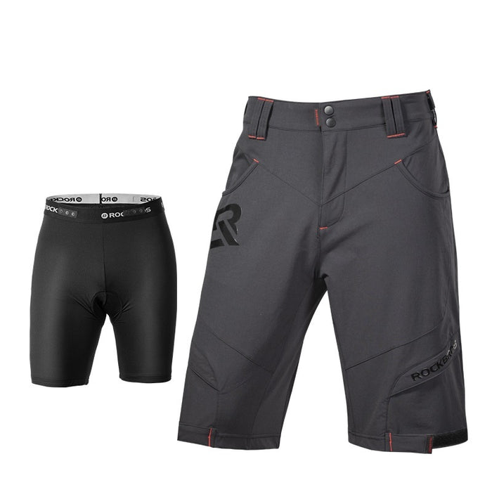 Pantalon de cyclisme d'été pour homme, respirant et à séchage rapide, double couche, idéal pour les sports de montagne et d'été.