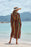Cover The Flesh And Show The Thin Color Striped Beach Skirt Seaside Vacation Long-Sleeved Sun Protection Clothing Long Shirt Swimsuit Coverall Jacket