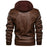 Men'S Jacket Coat Leather Pu Removable C Ap