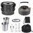 Batterie de cuisine portable d'extérieur, kit de cuisine pour le camping, la randonnée et les pique-niques