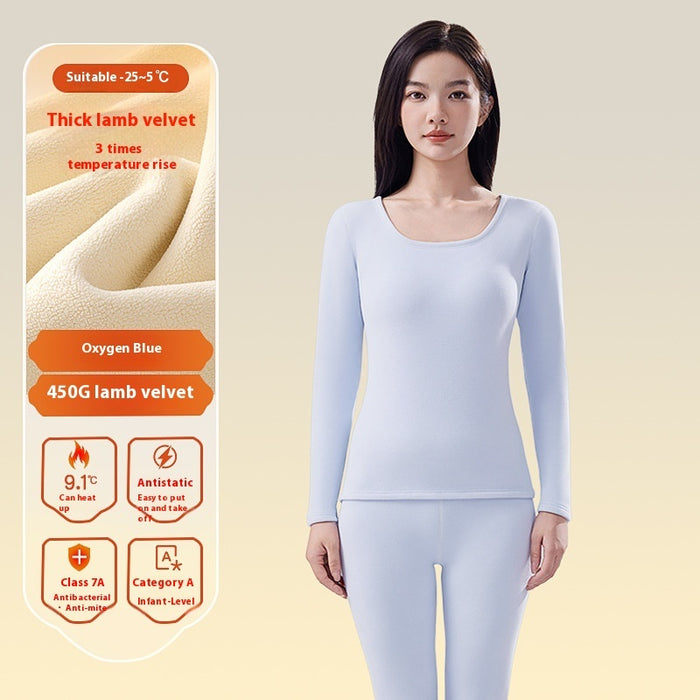 Women's Autumn Winter Berber Fleece Thermal Underwear