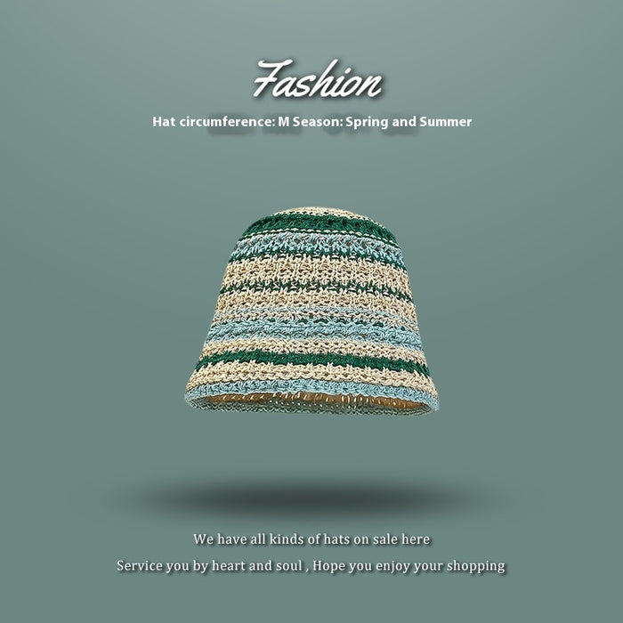 Beach Green Sun Hat Female Summer Foldable
