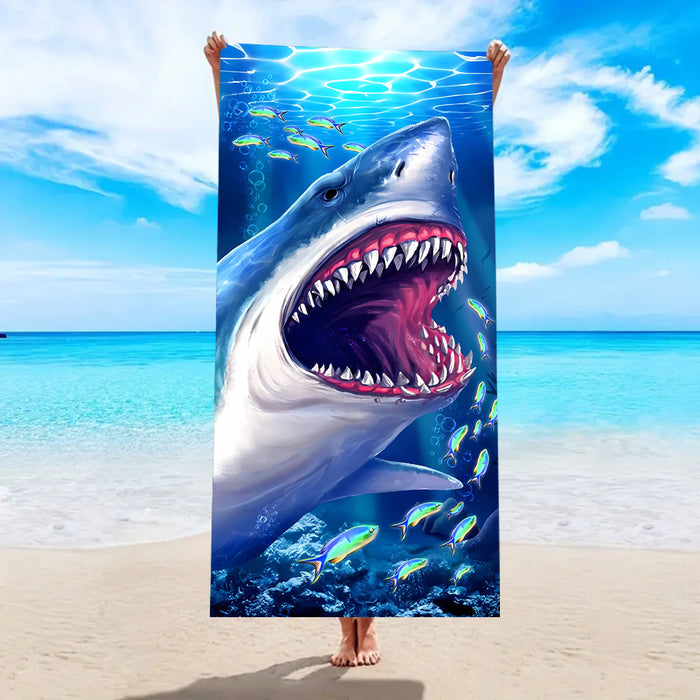 Quick-drying Microfiber Beach Bath Towel Double-sided Velvet
