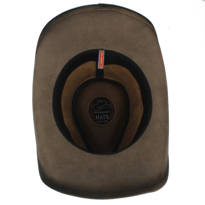 Sombrero para el sol al aire libre para hombre, sombrero de vaquero occidental, sombrero de protección solar, sombrero de playa, sombrero de ala grande, sombrero de copa mongol transpirable