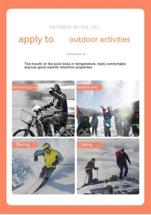 Children's Velvet Thickened And Warm Ski Gloves