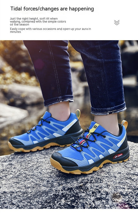 Botas deportivas informales únicas y modernas para hombre, de talla grande, para escalada al aire libre y todoterreno.