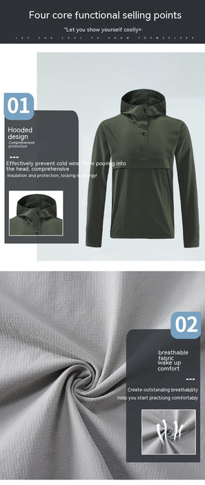 Veste de sport décontractée pour homme, coupe-vent imperméable à séchage rapide, idéale pour l'alpinisme et les activités de plein air.