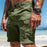Men's Cargo Shorts Summer Multi-Pocket Button Zipper Pants With Pockers Fashion Beach Pants