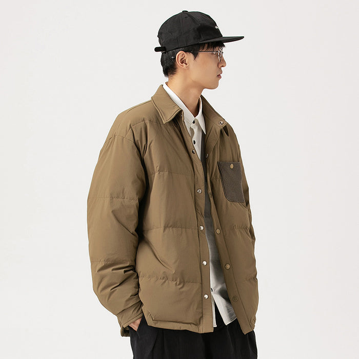 Men's Fashionable Waterproof Light Shirt Down Jacket