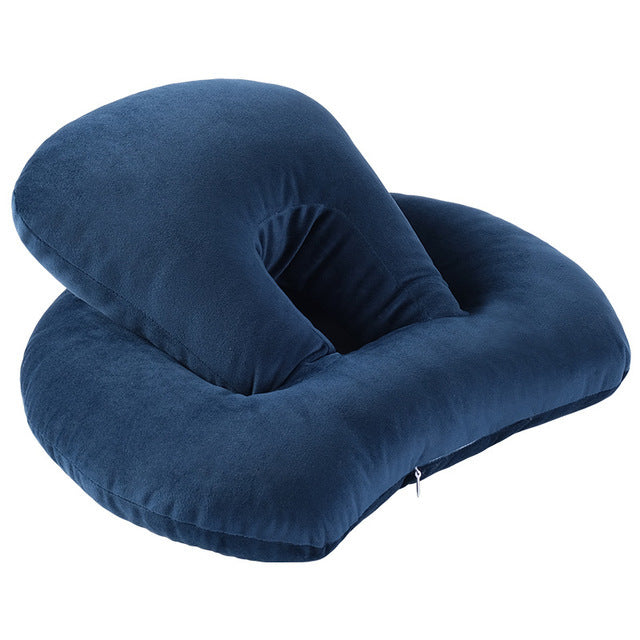 Almohada de escritorio en forma de U para la siesta, soporte para el cuello, cojín para asiento, reposacabezas, almohada de viaje para el cuello con reposabrazos