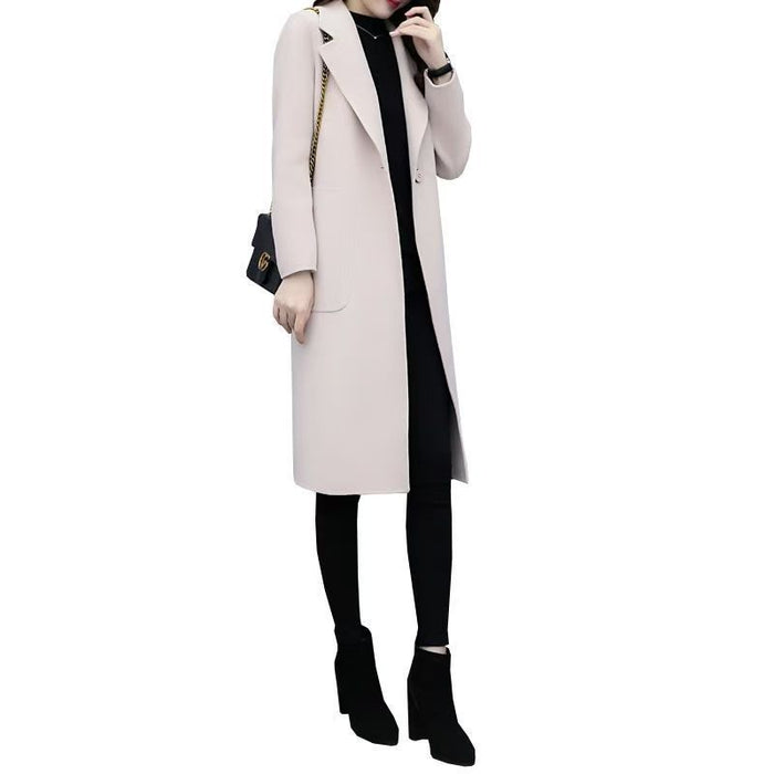 Nouveau Manteau en laine Automne-Hiver, mi-long, coupe ample, style coréen