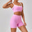 Conjunto de yoga para mujer con tirantes finos y colores contrastantes para deportes al aire libre