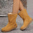 Women's Snow Boots Winter Warm Non-slip Flat Mid-calf Boot Plus Velvet And Thickened Cotton Shoes