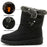 Snow Boots Winter Warm Hook And Loop Fastener Plush Shoes Women Waterproof Low Heels Platform Ankle Boots