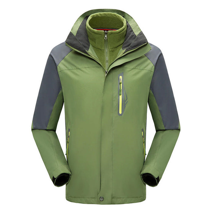 Winter Fleece-lined Thickened Three-in-one Shell Jacket Outdoor Windproof Waterproof Mountaineering Suit
