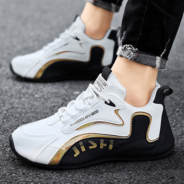 Zapatillas deportivas con cordones y diseño de bloques de color para hombre, transpirables, de caña baja, para correr y caminar.