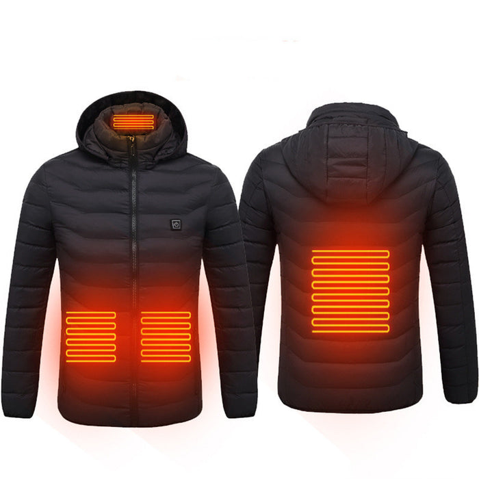 Nueva chaqueta calefactable, abrigo eléctrico USB, abrigo de algodón, ropa térmica, chaleco calefactor, ropa de hombre para invierno