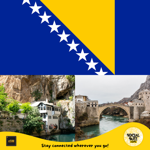 Plan de datos Internet eSIM de Bosnia y Herzegovina