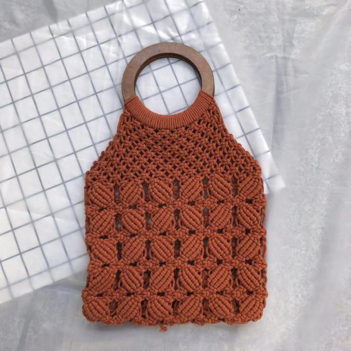 Handmade Rope Straw Fashion Vacation Travel Mori Style Women