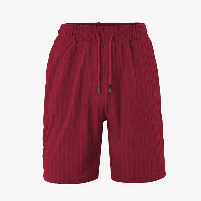 Short de sport à lacets multi-poches pour homme, pantalon de plage rayé