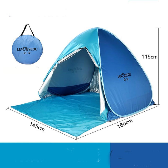 Tienda de campaña con cortina de apertura rápida y práctica para exteriores