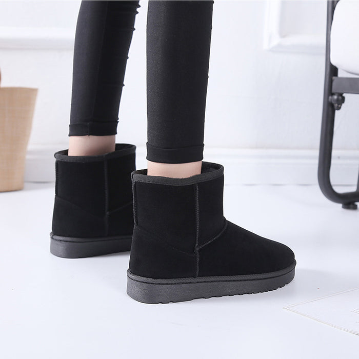 Bottes de neige d'hiver en fausse fourrure pour femmes