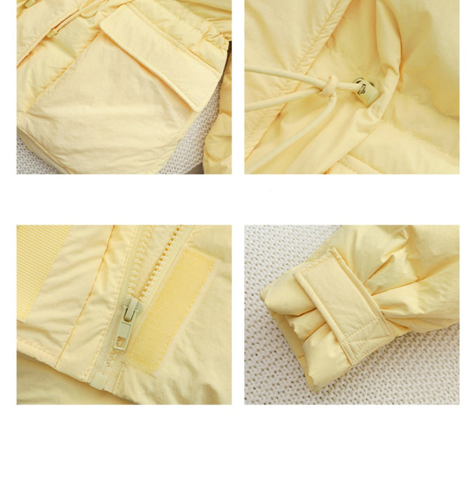 Winter Waist-tight Profile Down Jacket Mid-length Hooded Fashion Thickened White Duck