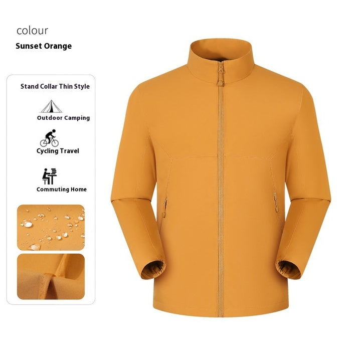 Chaqueta de trabajo impermeable con cuello alto para hombre
