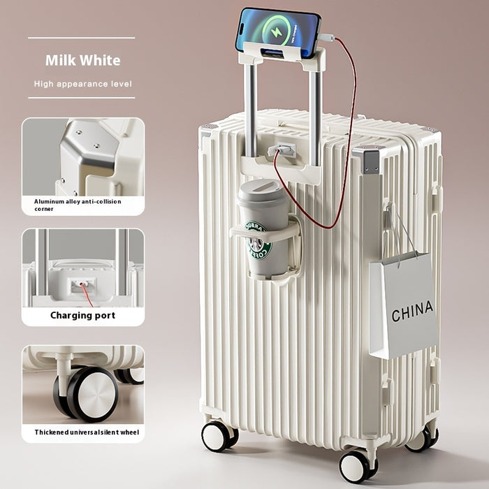 Maleta con ruedas multifuncional anticaídas, gruesa y de gran capacidad.