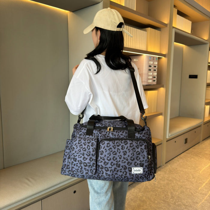 Sac à bandoulière de voyage grande capacité imprimé léopard imprimé zèbre rétro