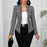 Autumn Winter Houndstooth Blazer Long-Sleeve Cardigan Coat