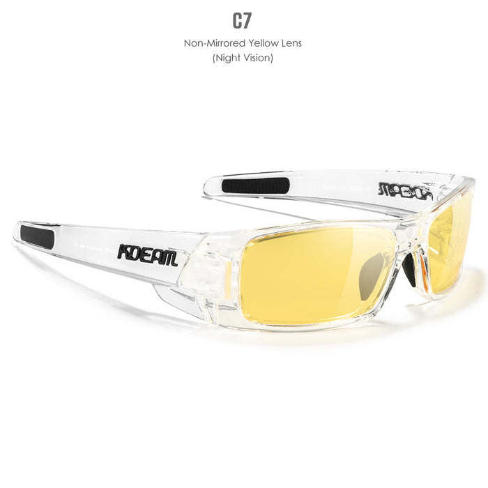 Nouvelles lunettes de soleil polarisées carrées pour sports de plein air, protection oculaire polyvalente, lunettes de soleil colorées