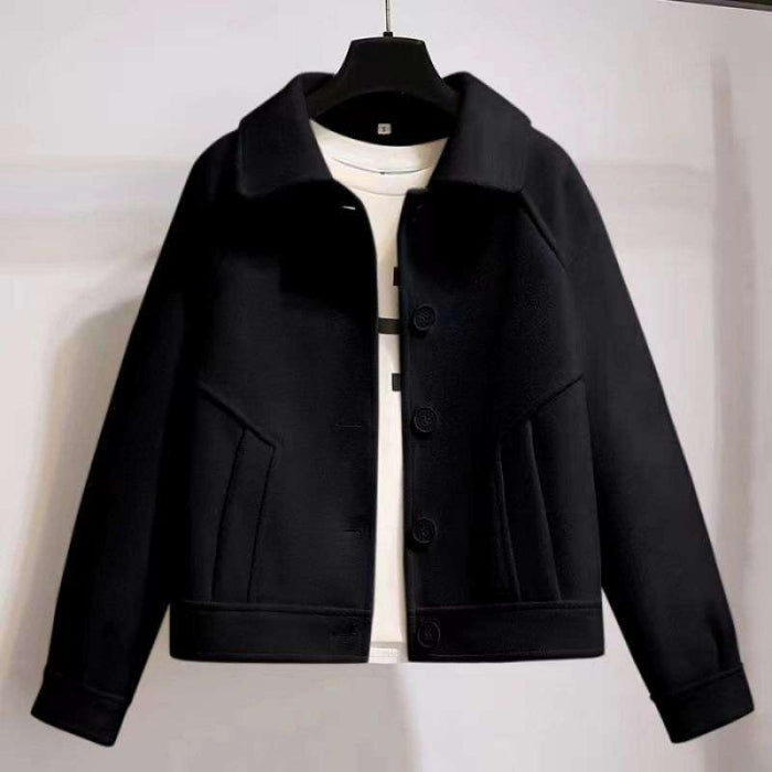 Women's Retro Fashion Short Loose Wool Coat