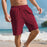 Short de sport à lacets multi-poches pour homme, pantalon de plage rayé