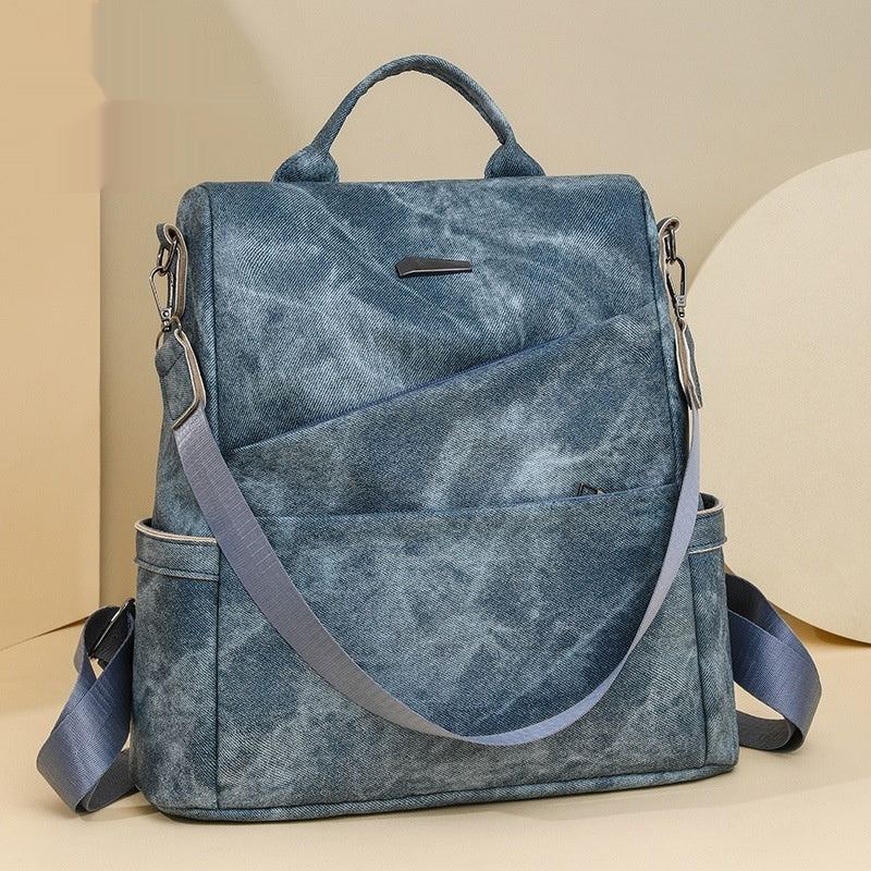 Sac à dos souple en cuir pour femme, idéal pour les loisirs, les trajets quotidiens, les voyages et l'école.