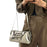 Handheld Patent Leather Silver Sweet & Edgy Chic Bag